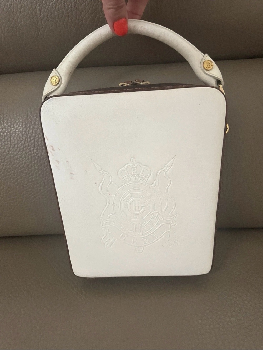 Vintage Hebe Bag, leather. There is a stain—see photo.